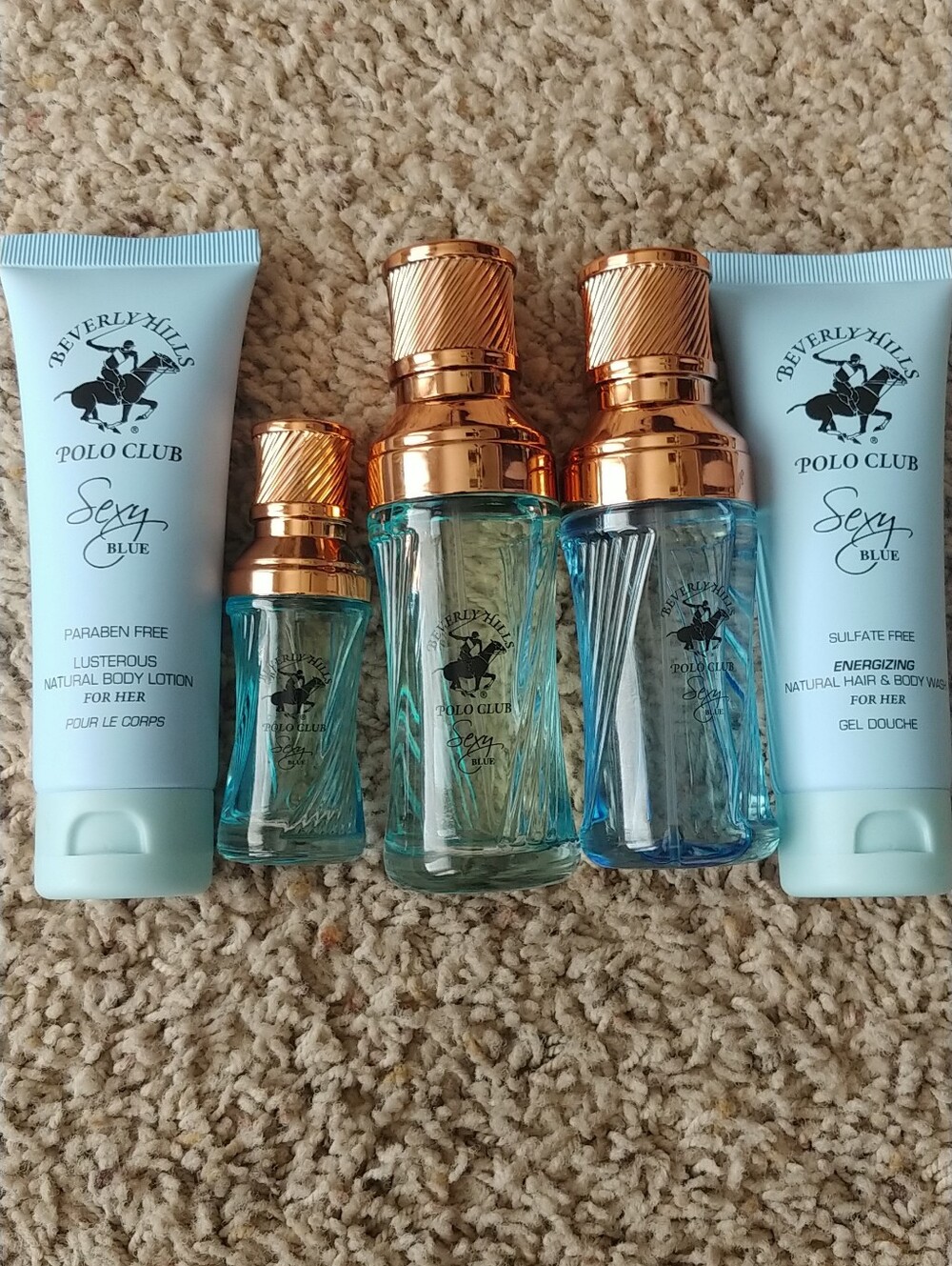Beverly Hills Polo Club Sexy Blue Bath & Body Set in Light Blue and Turquoise